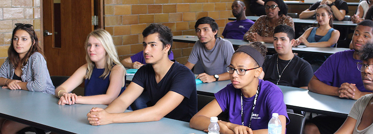 Classroom full of math students