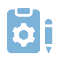 clipboard grear pencil icon