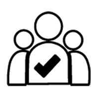 persons with checkmarks icon