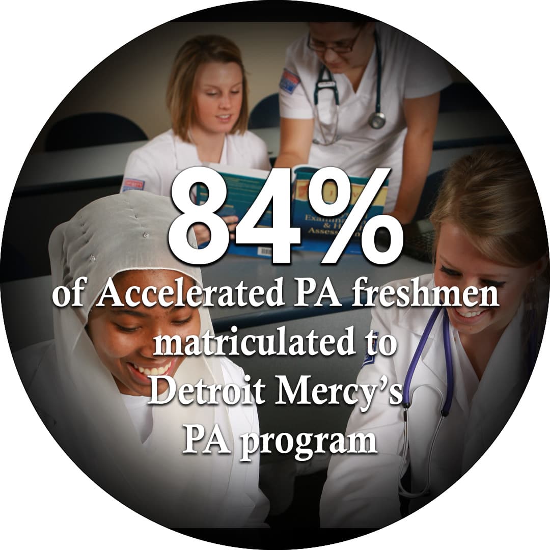 84% freshmen accelerated pa students matriculated as grads