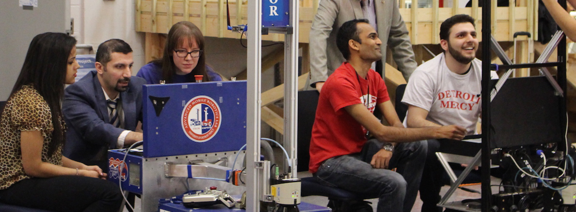 team getting ready for a self drive competition