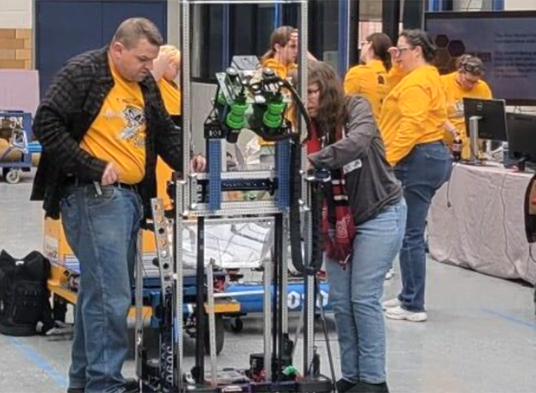 prepping floor robot for competition